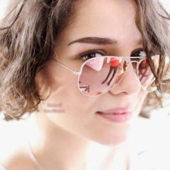 RayBan Aviator Pink Flash Lenses RB3025 Silver Frame 58 / 62 Unisex New - Picture 14 of 16